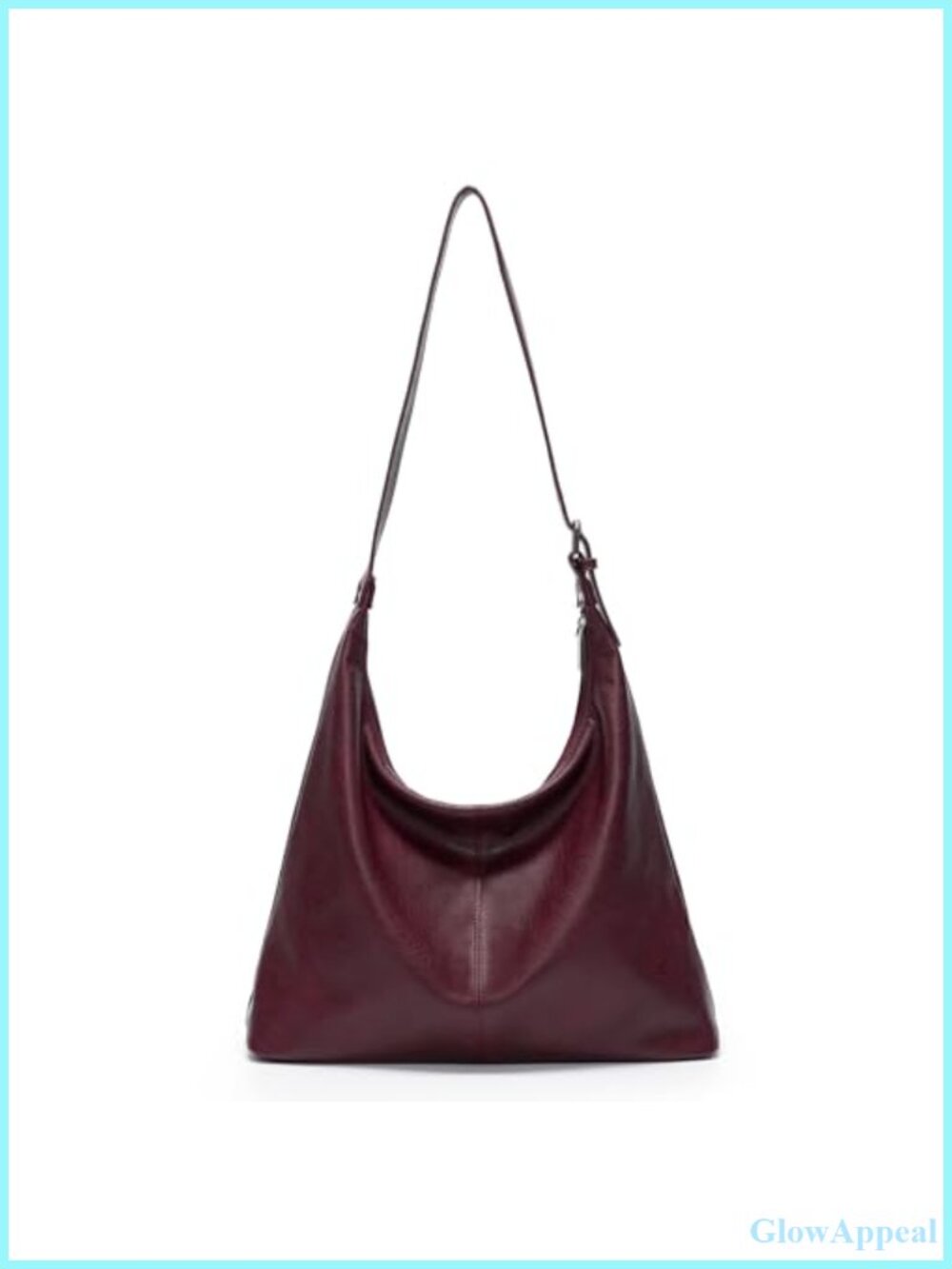 Large Vegan Leather Slouchy Hobo Shoulder Bag for Women Work Handbag